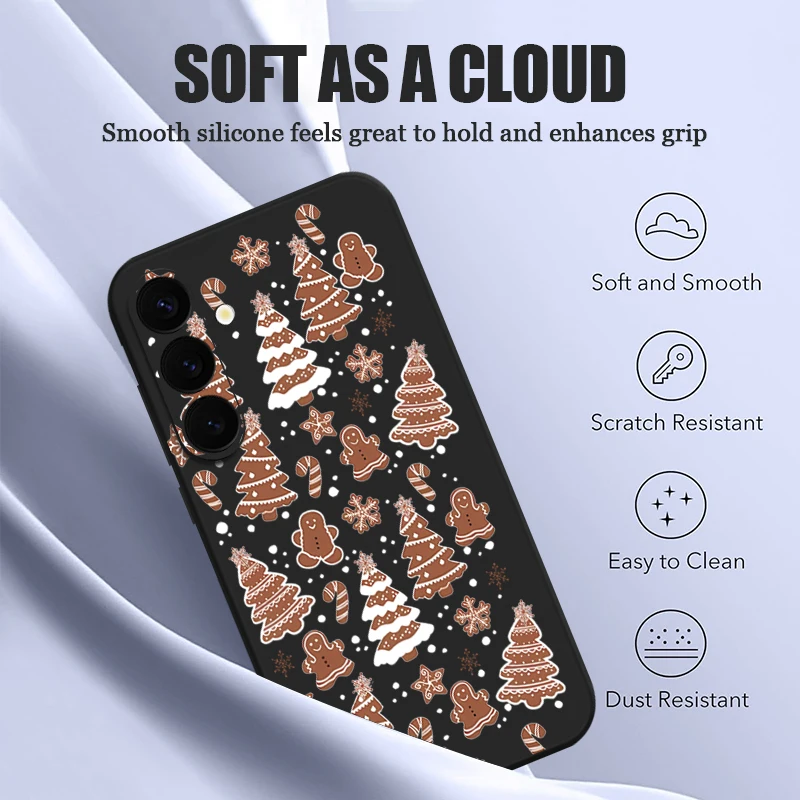 เคสโทรศัพท์แม่เหล็กน่ารักลายคริสต์มาส สำหรับ Samsung Galaxy S24 FE S25 S24 S23 S22 Ultra S21 Plus รองรับการชาร์จไร้สาย Magsafe