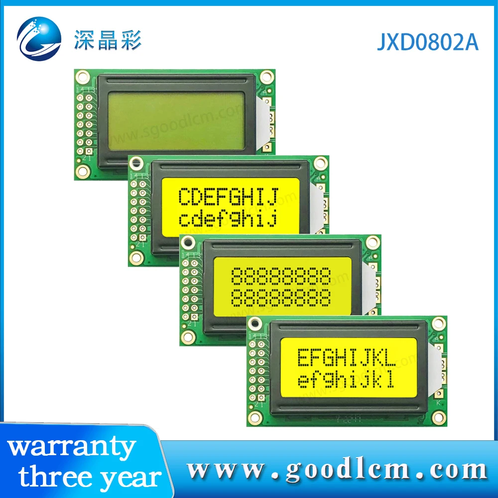 0802a 2X8 Lcd Display SPLC780D Of AIP31066 Controller 08*02 Lcd Module Meerdere Modi En Kleuren 5V Of 3.3V Voeding