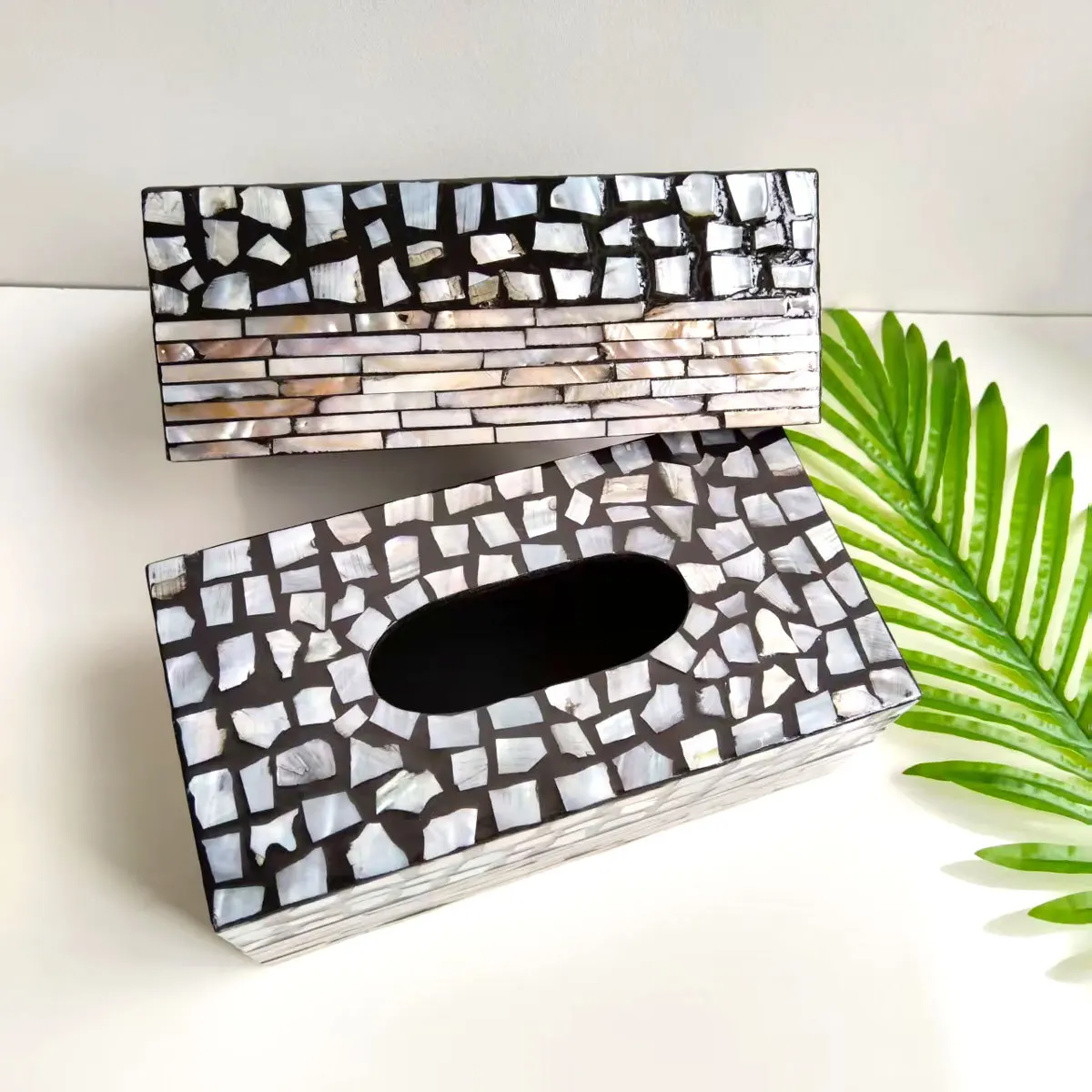 European Luxury Shell Tissue Box Creative Paper Box Home B&B Hotel Club Tissue Storage Box Creative Aesthetic Home Decoration