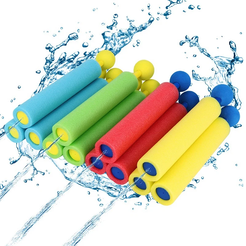 12PCS Summer Water Toy For Kids Portable 4 Colors 30Ft Range Foam Water Toy Summer Swimming Pool Toys