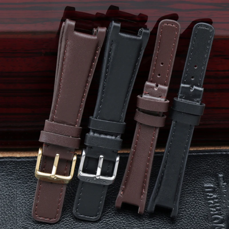 20*12mm 22*14mm Genuine Leather Watchband For GC Bracelet YA1332 1333 1335 Series Guess Car-tier PASHA Men Women Notched Strap