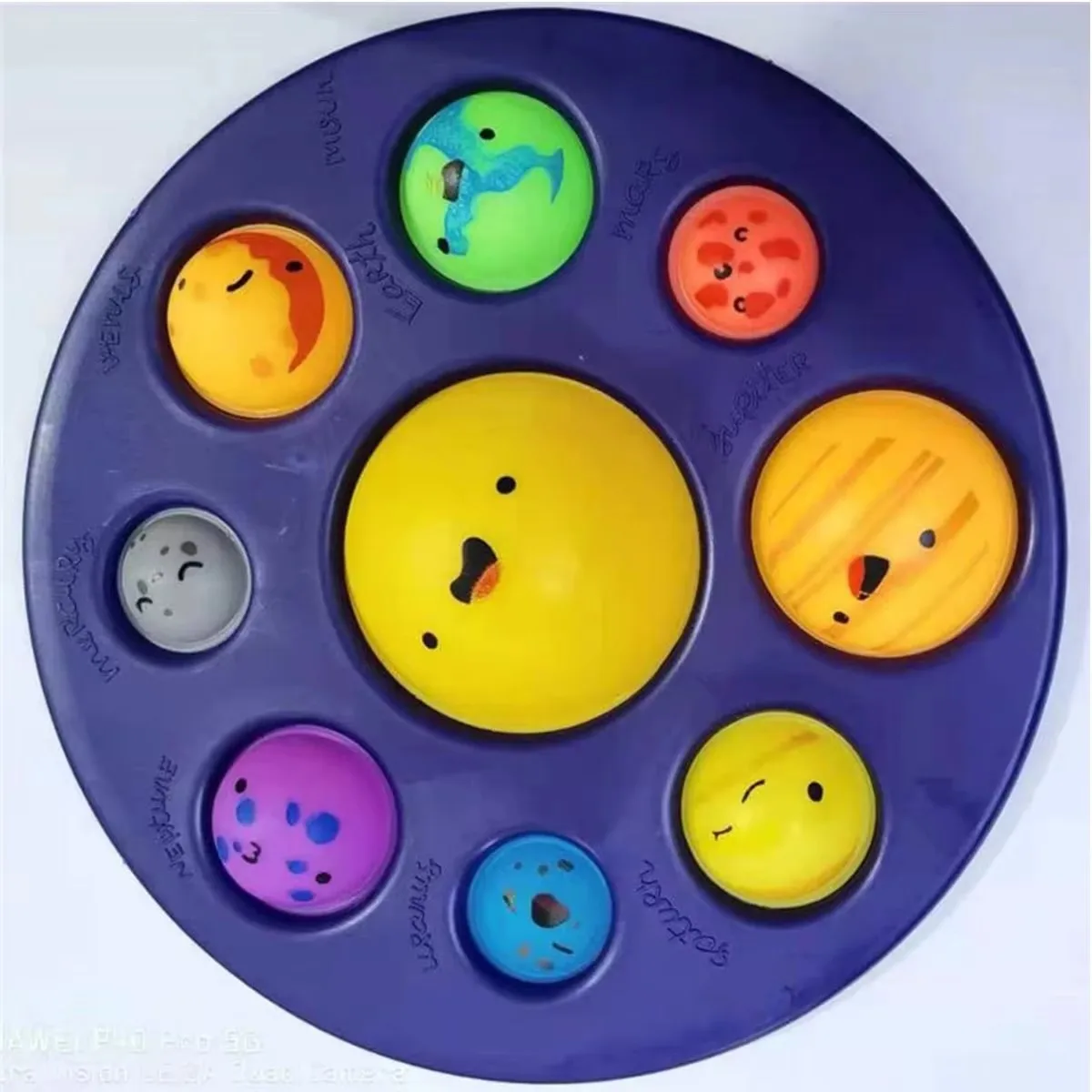 Huit planètes fossettes pousser bulle Fidget jouets bébé sensoriel autisme besoins Squishy anti-Stress jouets pour enfants pour enfants cadeau