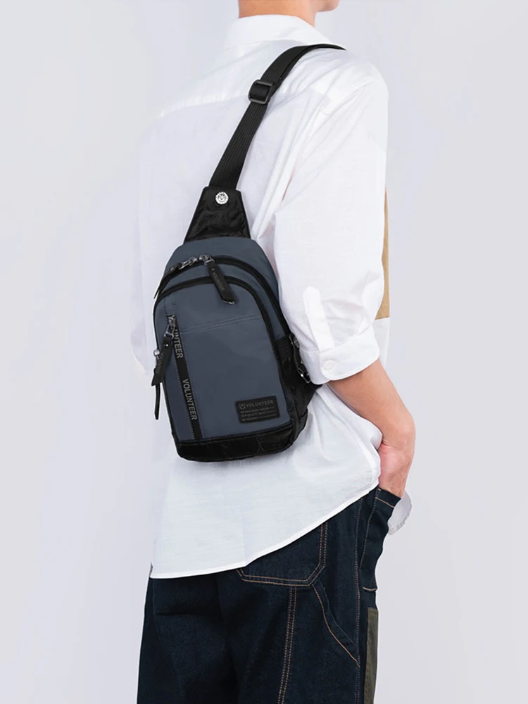 Volunteer Shoulder Bag for Men 2023 New Fashionable Travel Vintage All-match Multi-pocket Light Weight Crossbody Bags1710-04