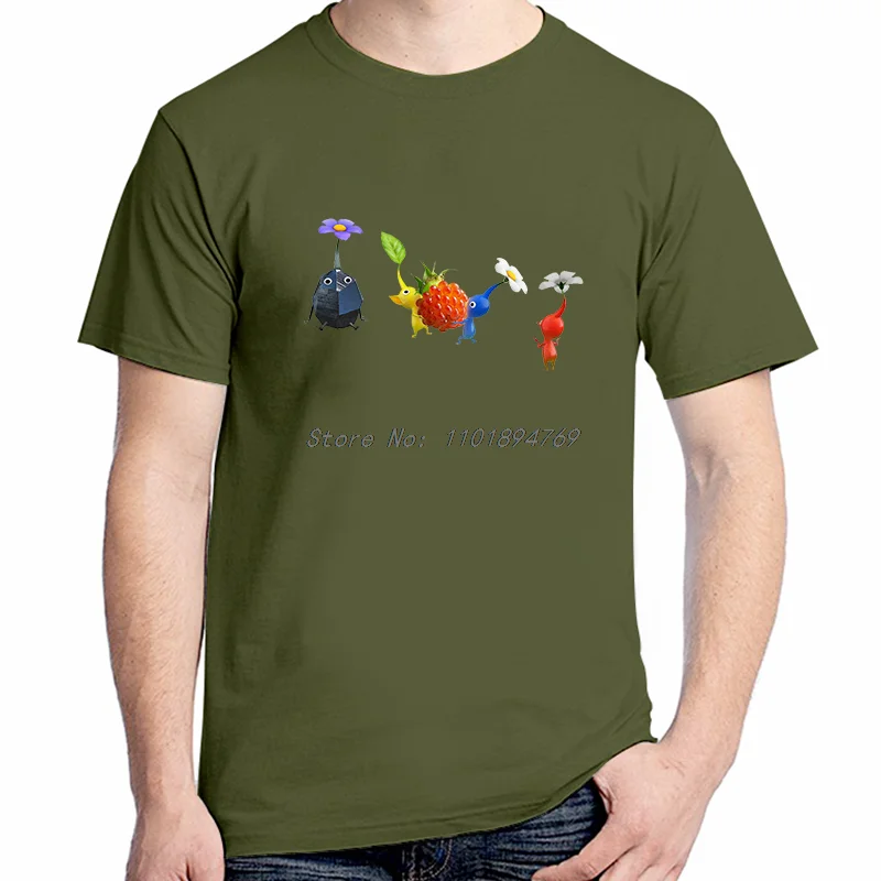 

Summer Fashion O-Neck T-Shirt Pikmin Carry Strawberry Retro Graphic T Shirts High quality Short Sleeve T Shirts For Mens