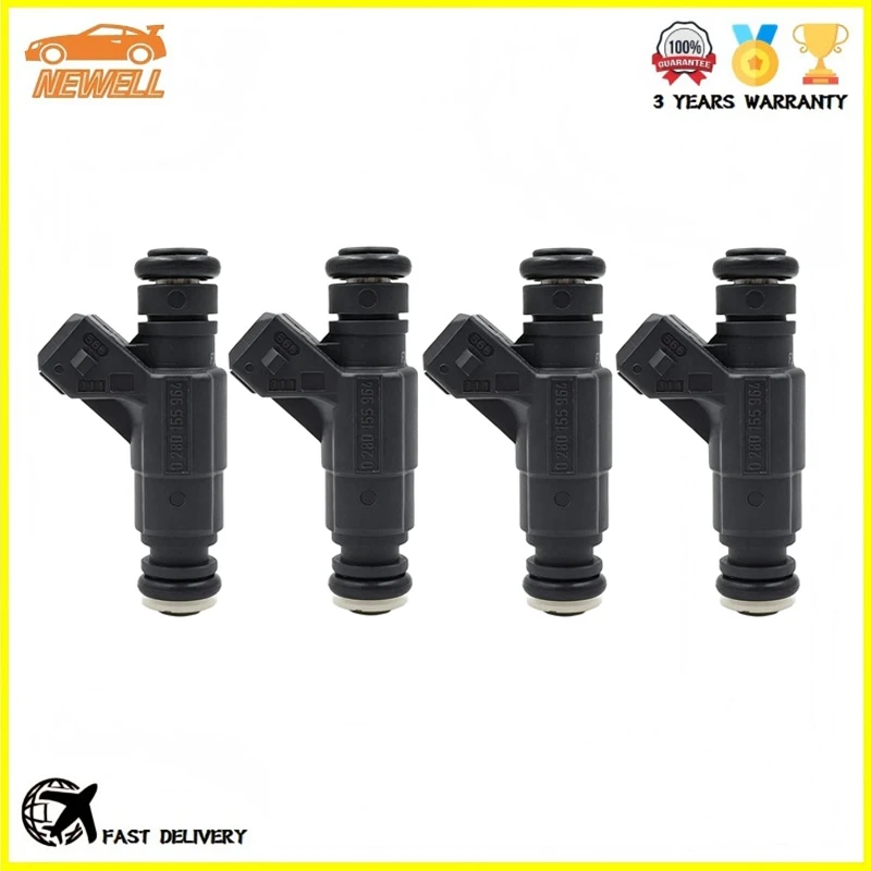 4Pcs 0280155964 Fuel Injector For BYD FLYER 2001-2008 CHANA Box Pickup 2007- CHERY QQ 2003- Jaguar XJ8 2004–2005