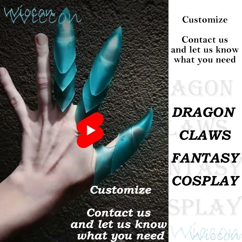 Fantasy cosplay Dragon Claws gloves scary monster articulated finger armor stl files adult cosplay props costume