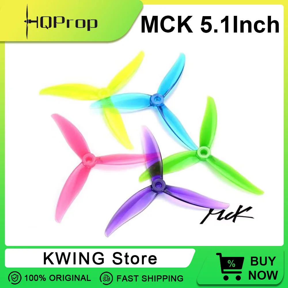 2/4Pairs HQProp MCK 5.1inch 5130 3-blade Propeller CW/CCW FPV Propeller Props For RC FPV Racing Freestyle 5inch Drone Quadcopter