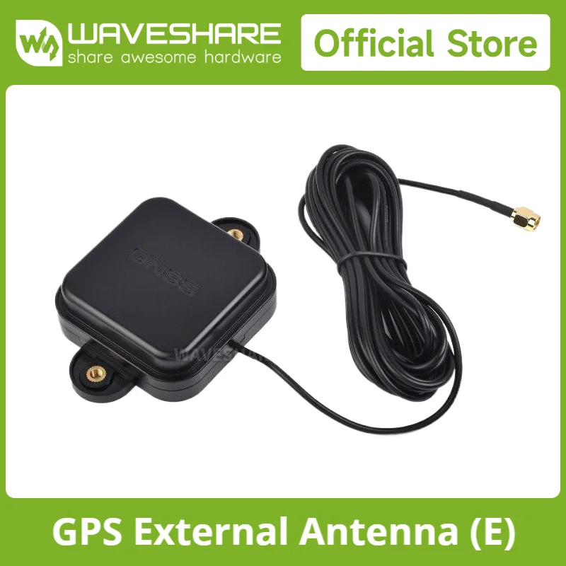 Waveshare GNSS L1+L2+L5 Multi-GNSS & Multi-Frequency Active Antenna, SMA-J Connector, Supports Multi-GNSS Positioning Systems