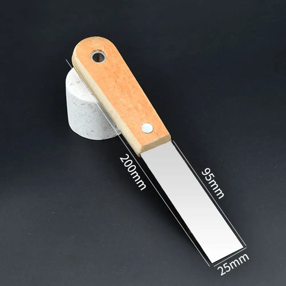 Stainless Steel Cleaning Scraper Wood Handle Non-slip Handle Paint Tools Lay Plaster Materials Scrape Surfaces Cleaning Trowel