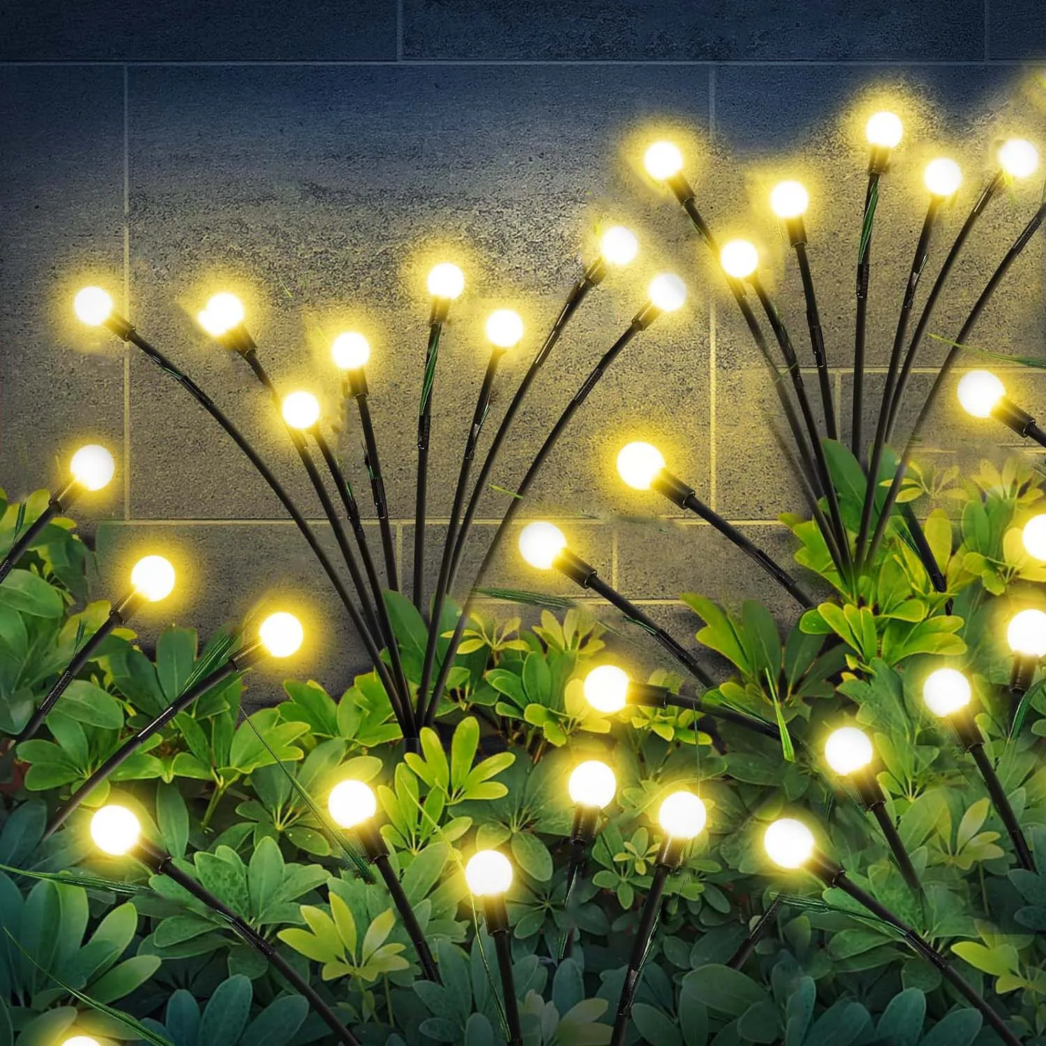 10LED Solar Garden Lights luci di lucciola alimentate a energia solare che ondeggiano le luci del percorso impermeabili per le decorazioni