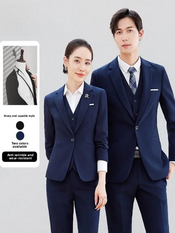 

Деловой костюм-униформа для мужчин и женщин: высококачественный комплект для работы и поездок на работу, осенняя новинка