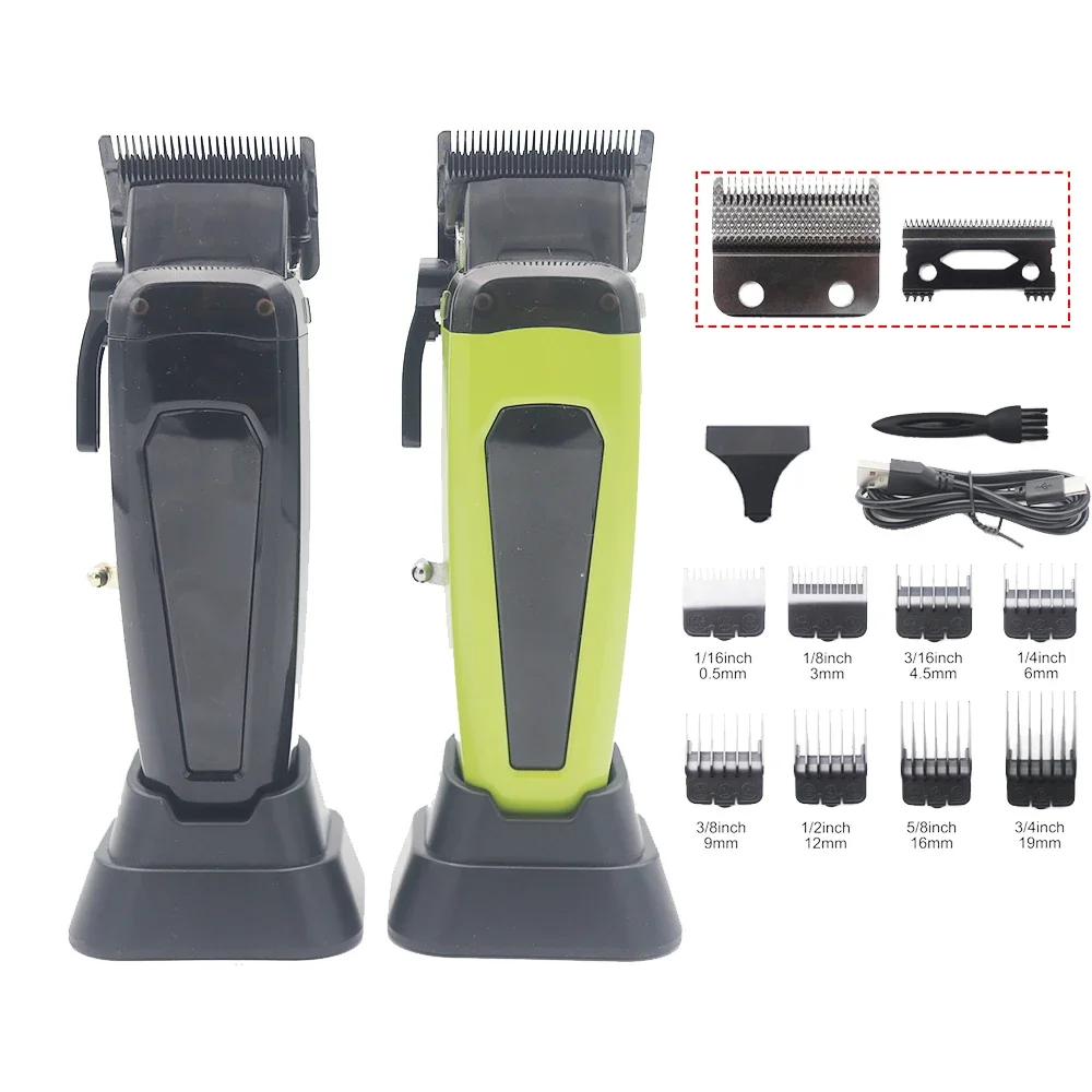 Professional Electric Hair Clipper Hair Trimmer for Man 7500RPM with Base Charger DLC Fade Blade Barber Machine Haircut Machine