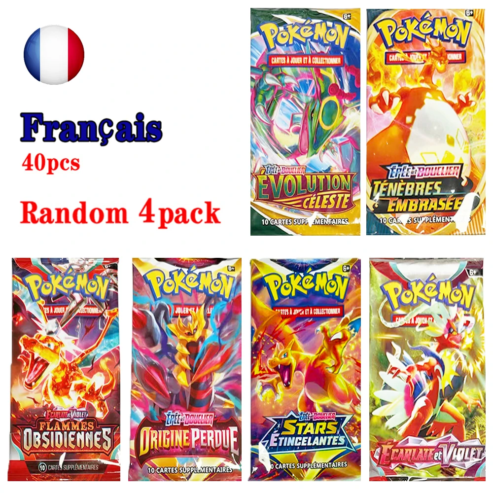 36/40pcs Pokemon Cards GX Vmax EX Mega Origin Brilliant Stars Card Shining Game Collection Battle Transaction Card Holiday Gifts