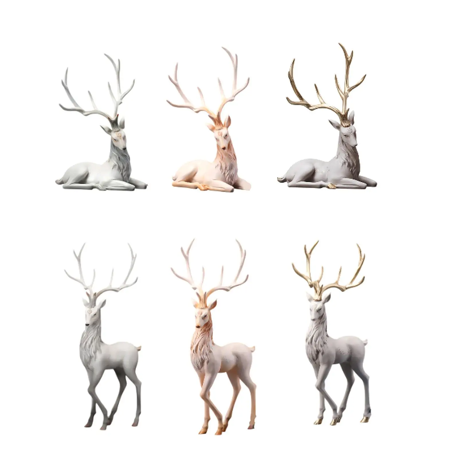 Deer Statue Decoration Knick Deer Ornament for Centerpieces Mantel Entryway