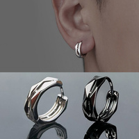 Fashion Simple Geometric Hoop Earrings For Men Hip Hop Rock Trend Street Party Jewelry Gifts