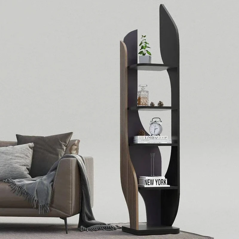 

Corner cabinet, floor-to-ceiling bookshelf, Nordic multi-layer shelf in the living room