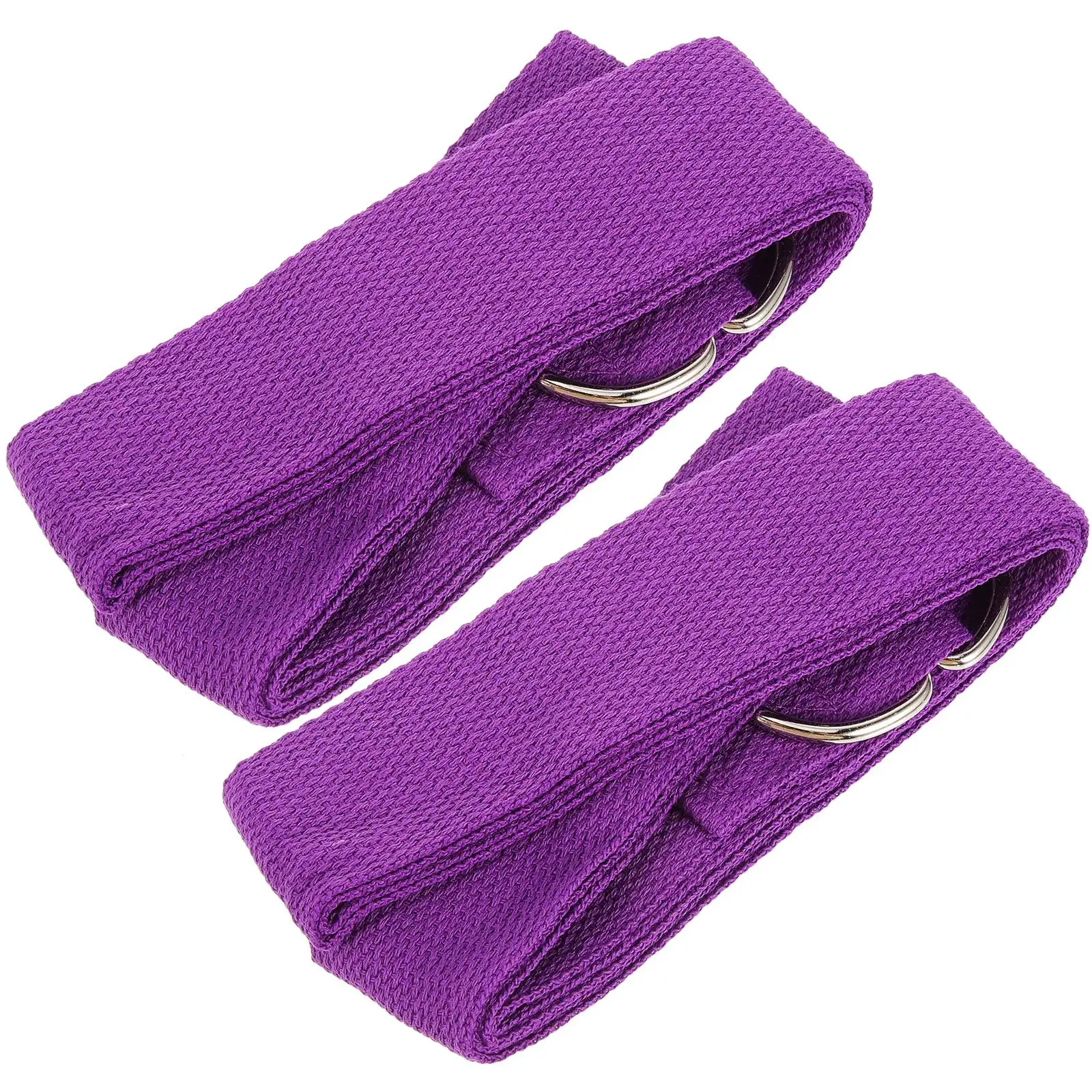 

2Pcs Yoga Stretching Polyester Cotton Metal Exercise Resistance Straps Daily Fitness Inelastic Gym Supplies Compact