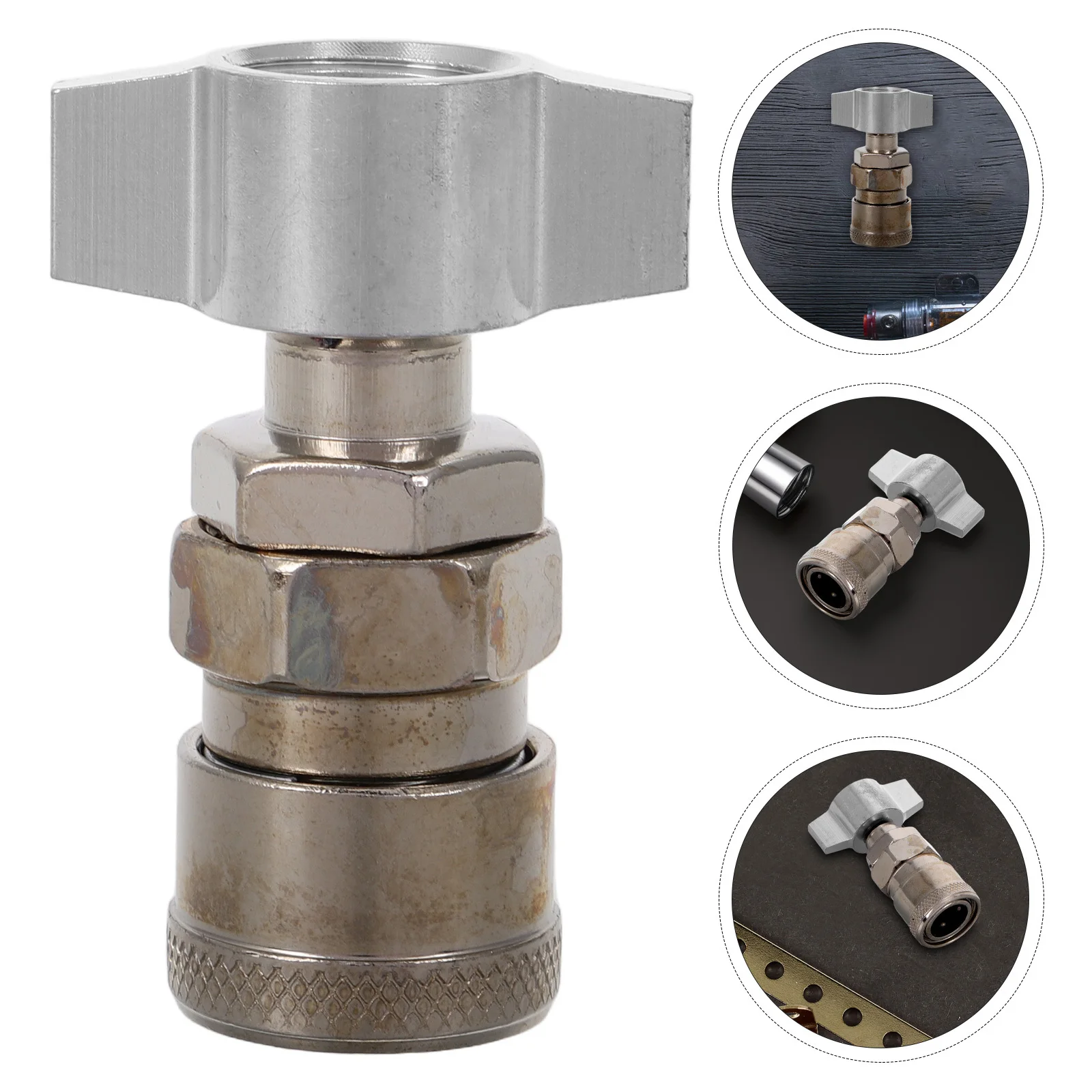 

Металлический адаптер для подключения газового баллона к газовому грилю/плитке: быстрое подключение, эффективное и безопасное использование, совместим с различными типами газовых баллонов.