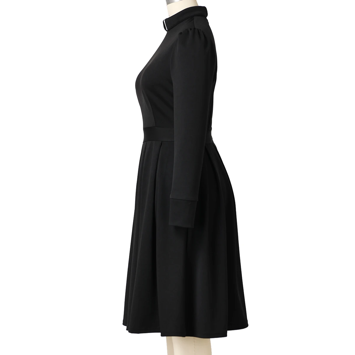 Black Clergy Uniform Dress for Women Minister Tab Collar Priest Church Dresses