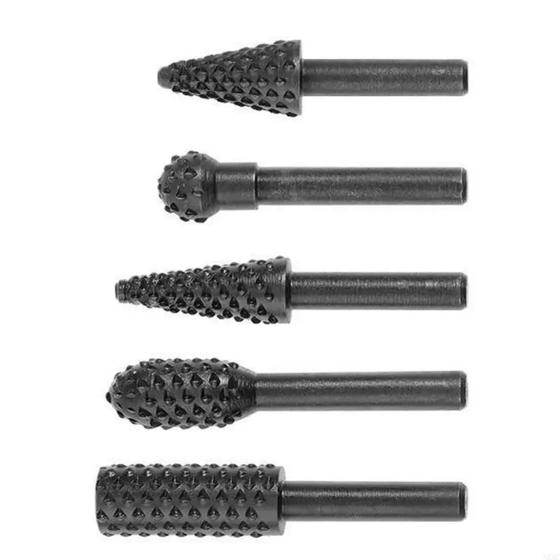 N58C 5pcs Rotary Burr Rasp Rasp Set The Workworking Twist Bit с 1/4