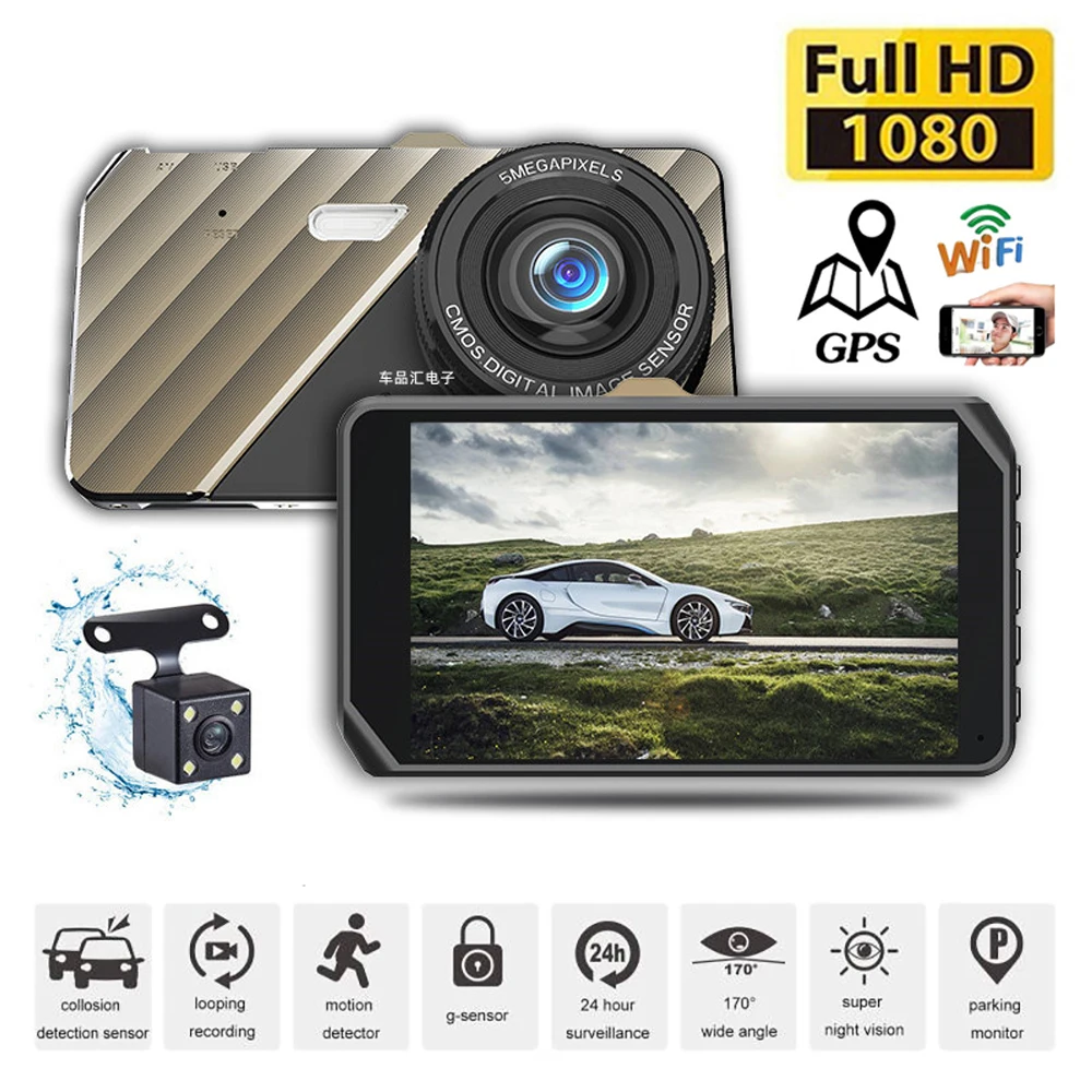 Car DVR Full HD 1080P Dash Cam Rear View Vehicle Camera Drive Video Recorder Auto Dashcam Black Box Registrator Car Accessories