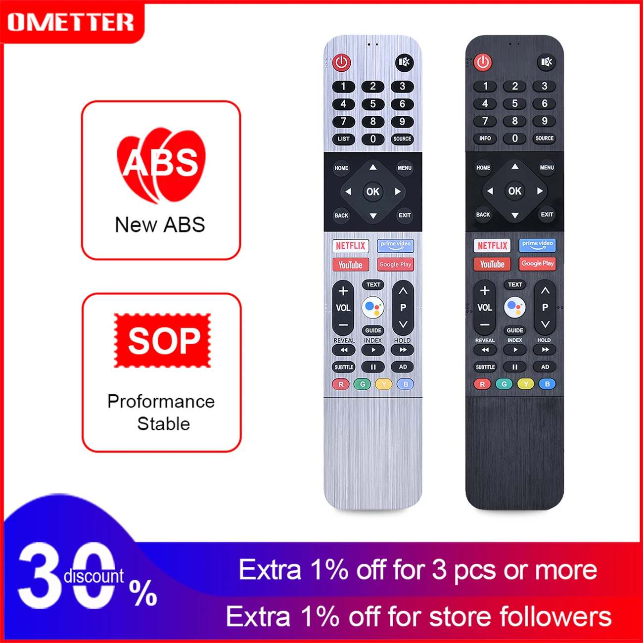 New Voice Android Remote Control for Skyworth for Panasonic for Toshiba for Kogan for Sansui Prime Series  for Tesla