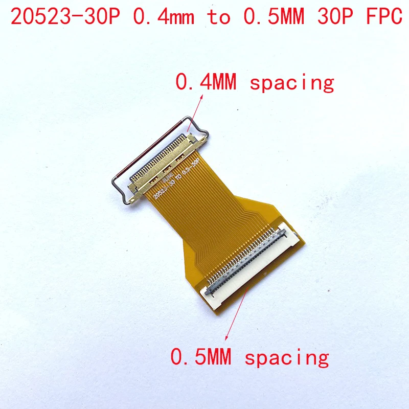 20523-30P/40P portable screen monitor screen line 0.4 to 0.5MM patch cord EDP adapter board 30P/40P FPC line 20523 to 20454 line