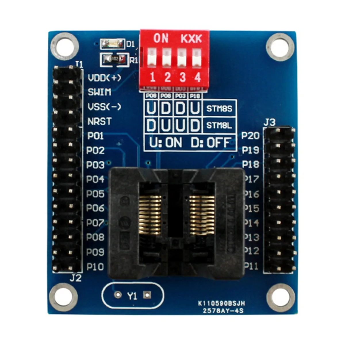 New 3C-STM8S STM8L TSSOP20 Burning Seat Testing Seat Downloader Offline Programmer Programming Seat
