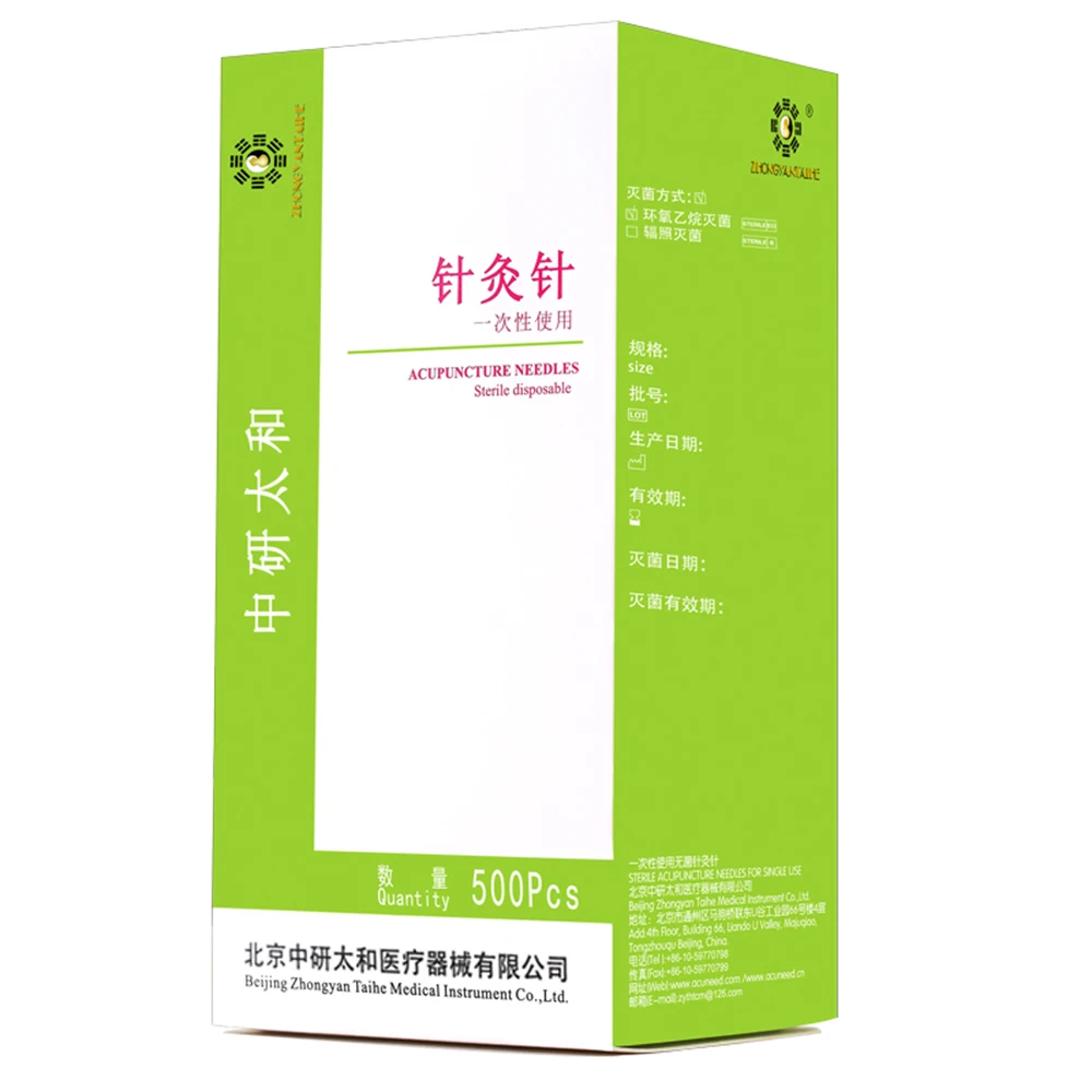 

ZHONGYAN TAIHE Acupuncture Needle 500 Pcs Beauty Massager Disposable Sterile Acupuncture Needle with Tube