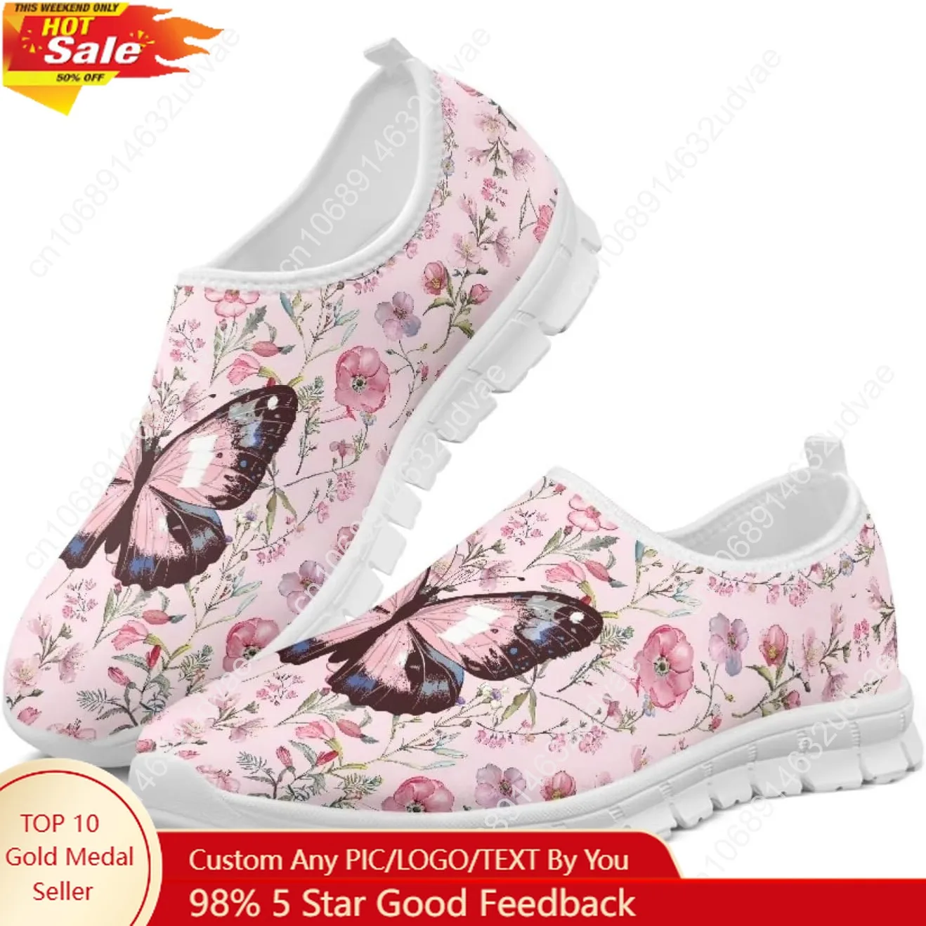 

Butterfly Flower Loafers for Women Slip on Shoes Flats Shoes Comfortable Shoes