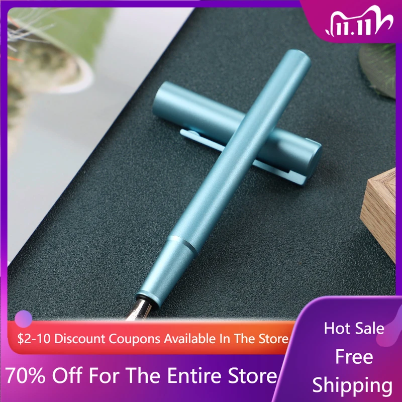 

PAILI Blue Fountain Pen Fine Ming Tip F 0.5MM Nib Calligraphy Writing Ink Pen with Converter for Office Practice Adult Business