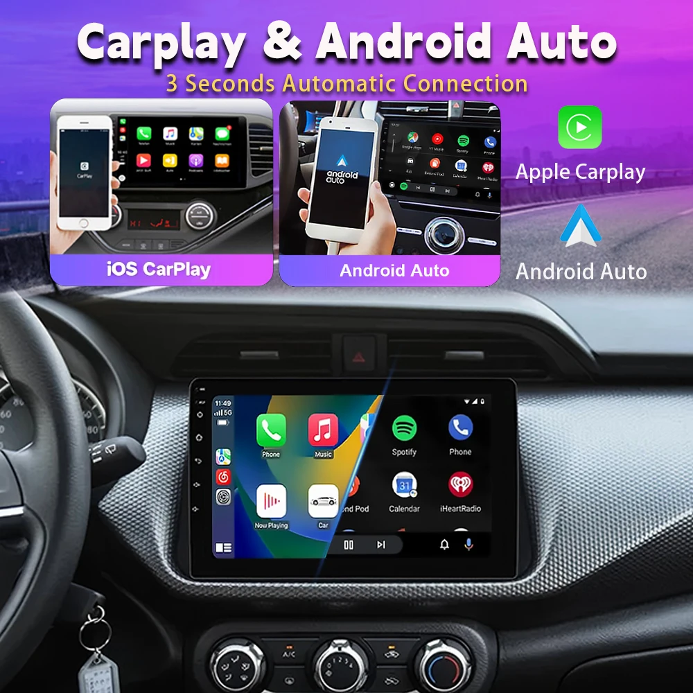 Android 16 Carplay Auto 2K Screen Car Radio Multimedia Player For Nissan Kicks Micra P15 2016 - 2020 DSP Autoradio Stereo 2din