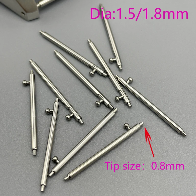 

Dia 1.5mm/1.8mm Spring Bar Quick Release Watch Strap Link 0.8mm Tip Fit for Width 10mm-26mm Watch band Stainless Steel Links