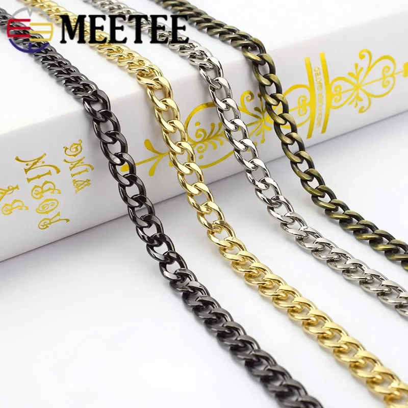 50-130cm Meetee 10mm metalowy pasek na łańcuszkowa torba na ramię kobiety torebka torebka akcesoria DIY uchwyt paski torby wymiana łańcuchów — zdjęcie 3