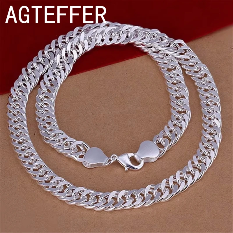 925 Sterling Silver 20/24 Inches 10MM Fine Snake Chain Hip Hop Necklace Men Women Fashion Charm Wedding Jewelry Engagement Party