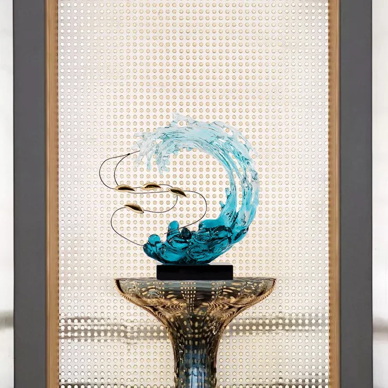 

Современная Женская Роскошная прозрачная полимерная скульптура для гостиной Новый Китайский Художественный орнамент