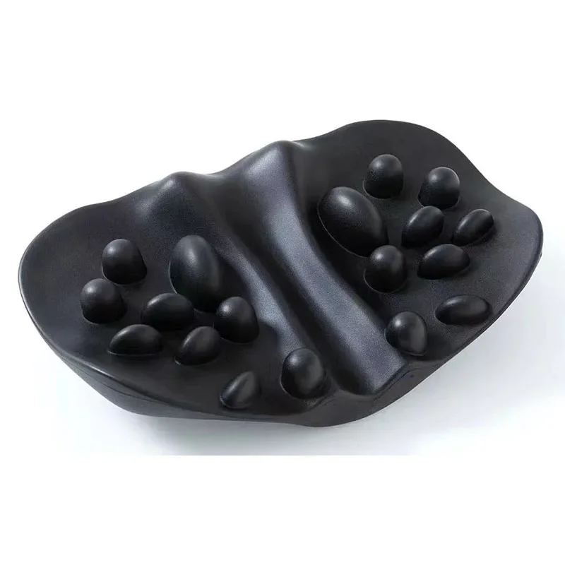 Korea Polyurethane PU Self-knotting Leather Massage Lumbar Pillow Physical Traction Scapula Lumbar Cervical Spine Massager