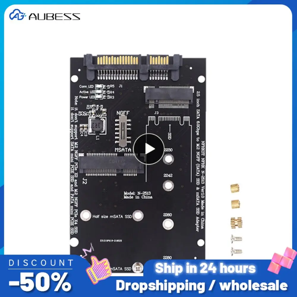 Msata To Sata Adapter 2.5 Inch M2 To Sata Adapter Board 60Gdps M2 SSD Adapter M.2 NGFF Sata And Msata SSD Adapter For PC