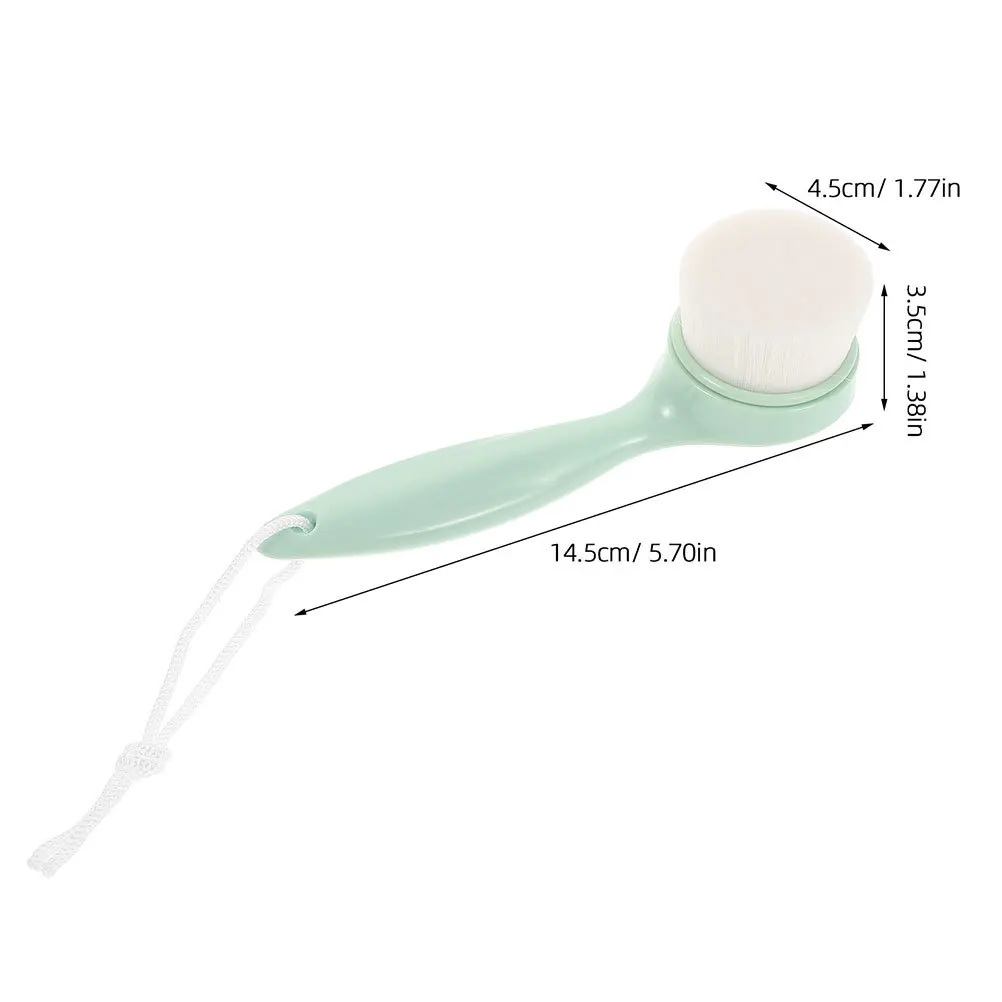 2 uds depurador Facial de cerdas suaves cepillo de limpieza Facial Manual mango largo cepillo de lavado de cara para mujeres eliminación de maquillaje cuidado de la piel