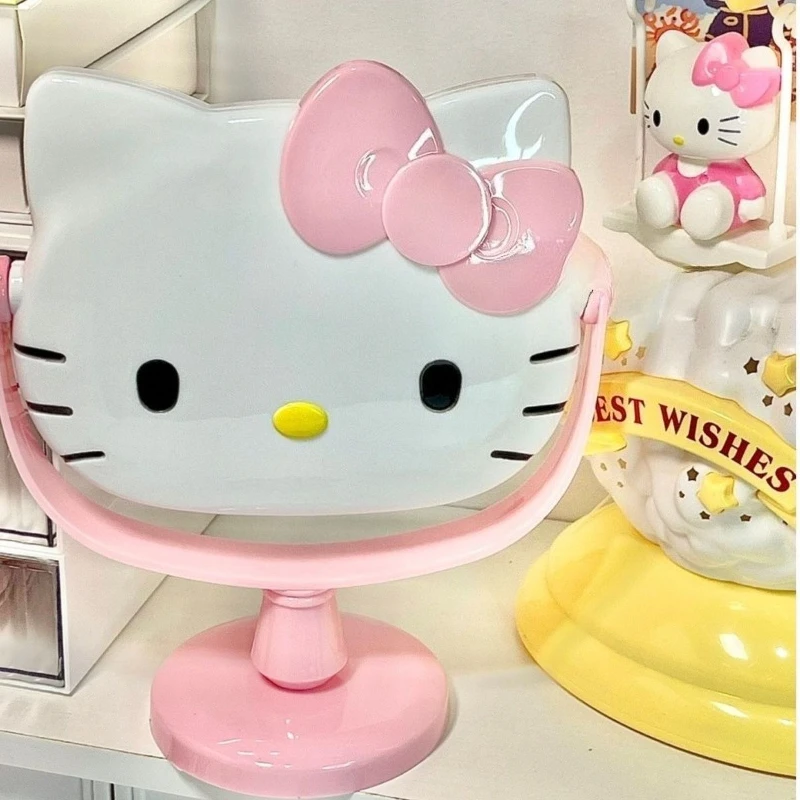 Cute Hello Kitty Flipping Mirror, Desktop Makeup Mirror for Women Girls, Dorm Room Must-Have, Gift for Friends Students Sisters