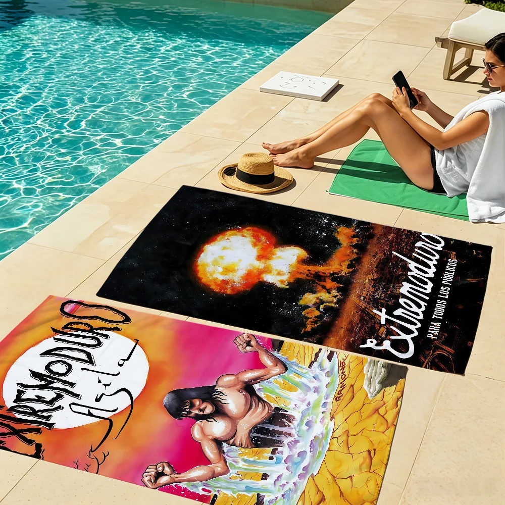 Rock Band Towel Soft Dry Beach Towels Trip E-ExtremoduroS Towel Swim Summer Holiday Vacation Bathing Pool Camp Gift