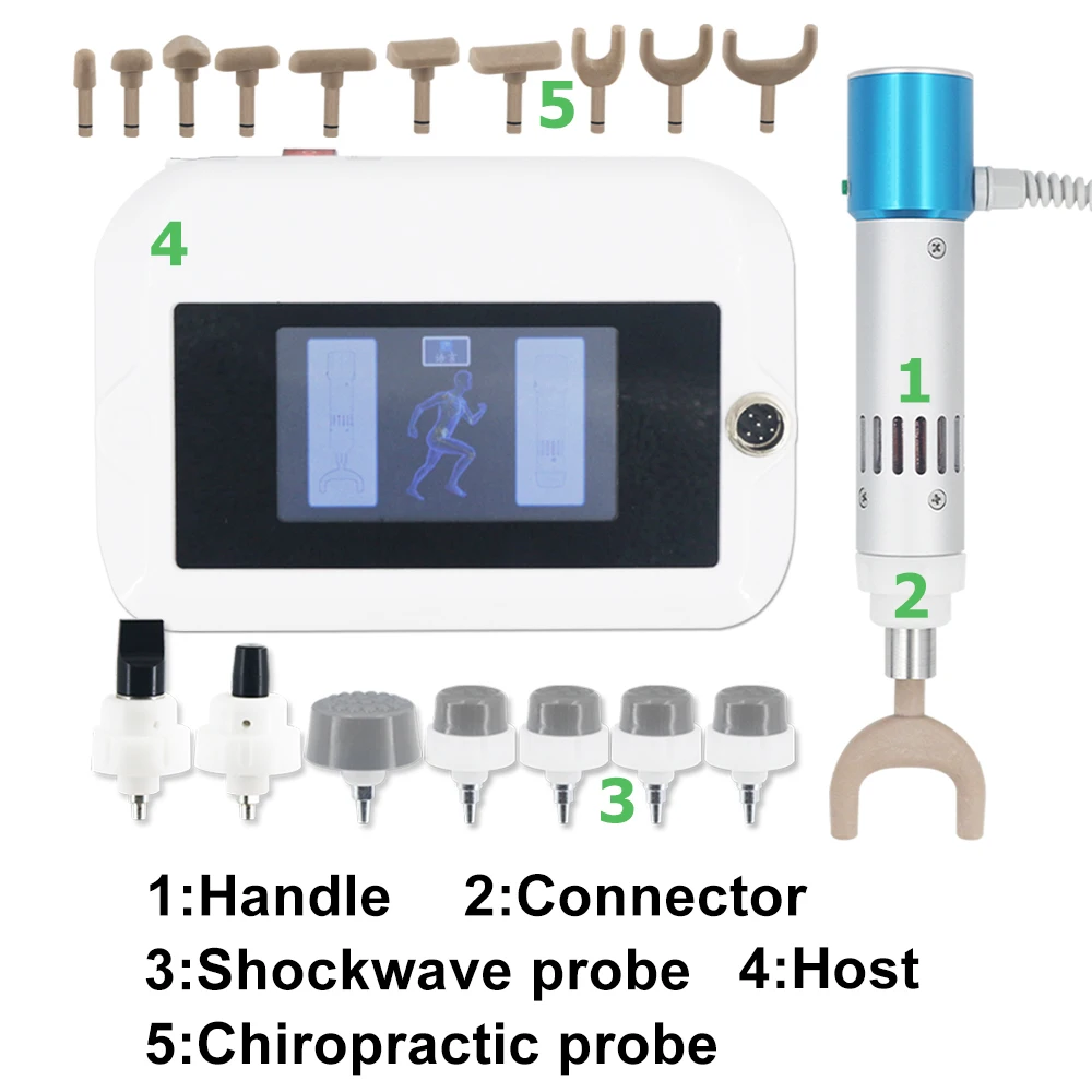 300MJ Shockwave Therapy Machine Lumbar Spine Correction Gun Deep Massage ED Treatment 1800N Electric Chiropractic Tools