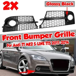 For Audi TT MK2 S-Line TTS 2011 2012 2013 2014 Front Fog Light Grill Cover 1Pair Car Honeycomb Mesh Fog Lamp Racing Grille
