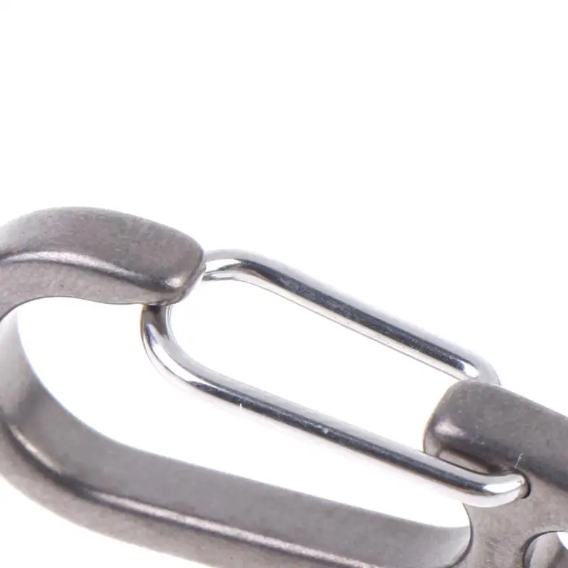 Titanlegierungsschnalle Outdoor EDC Werkzeug Titan-Schlüsselanhänger mit Gebürsteter Oberfläche Schnellverschluss-Karabiner – Detail 8