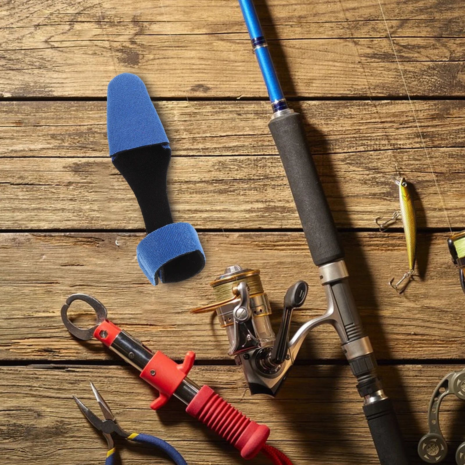 

1Set Fishing Rod Protector Set High Elasticity Adjustable Strap Durable Polyester Tip Cover Sleeve Fishing Rod Cover