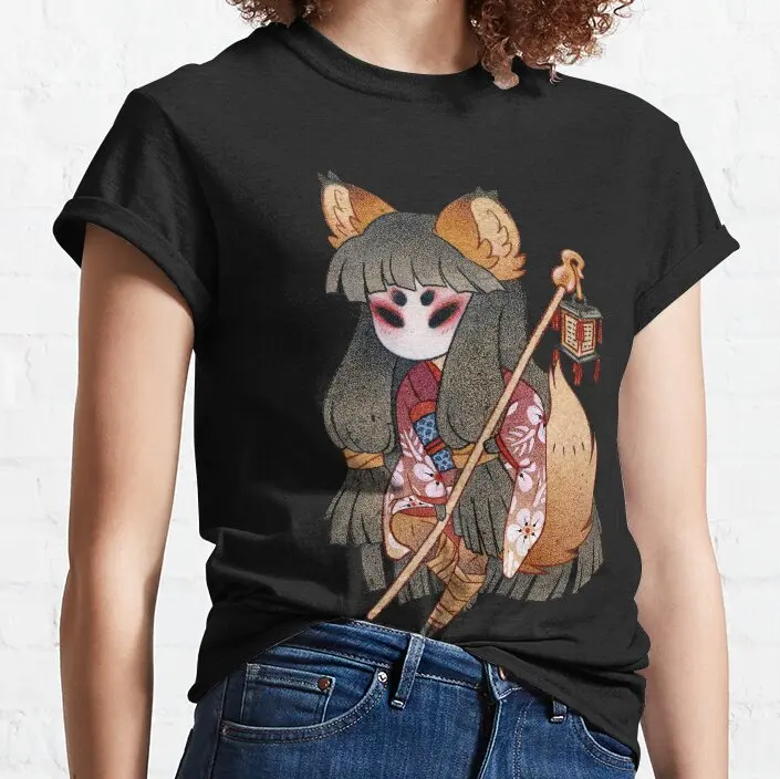 

Mysterious Fox Girl - Kitsune Yokai TeaKitsune T-Shirt Woman fashion
