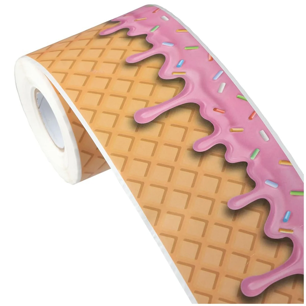 Self-Adhesive Ice Cream 65.6Ft Bulletin Board Border Bulletin Board Sticker Decorations for Classrooms Chalkboard