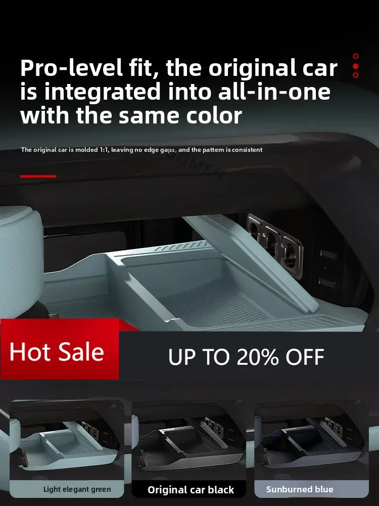 DOMEN New For BYD Leopard 5 Leopard 8 2024 2025 Center Console Lower Storage Box Silicone Hidden Organizer Interior Tidying Acce