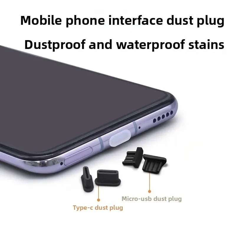 

Universal Silicone Dust Plugs， Compatible with Type-C， iPhone Jack & Android Charging Ports