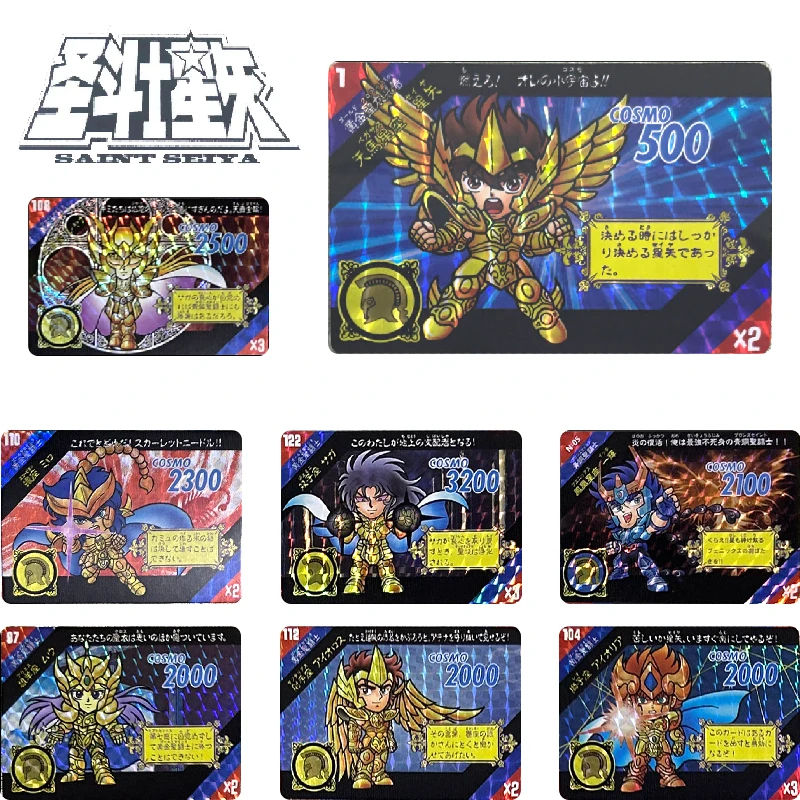 

139Pcs/set Saint Seiya Anime Characters Soma Ryuho DIY Homemade Bronzing Game Toys Collection Card Christmas Birthday Gift